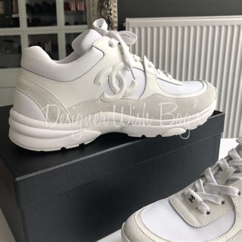 chanel white transparent sneakers|Chanel shoes white sneakers.